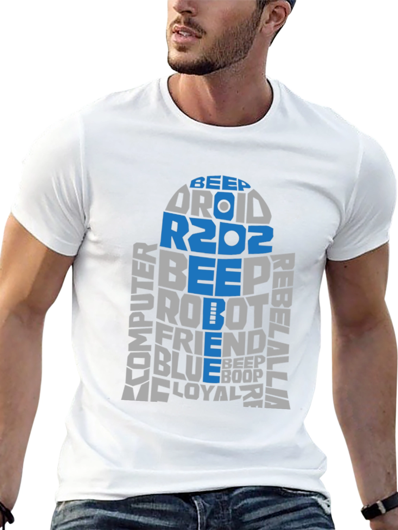 R2-D2 Word Art T-Shirt - Black