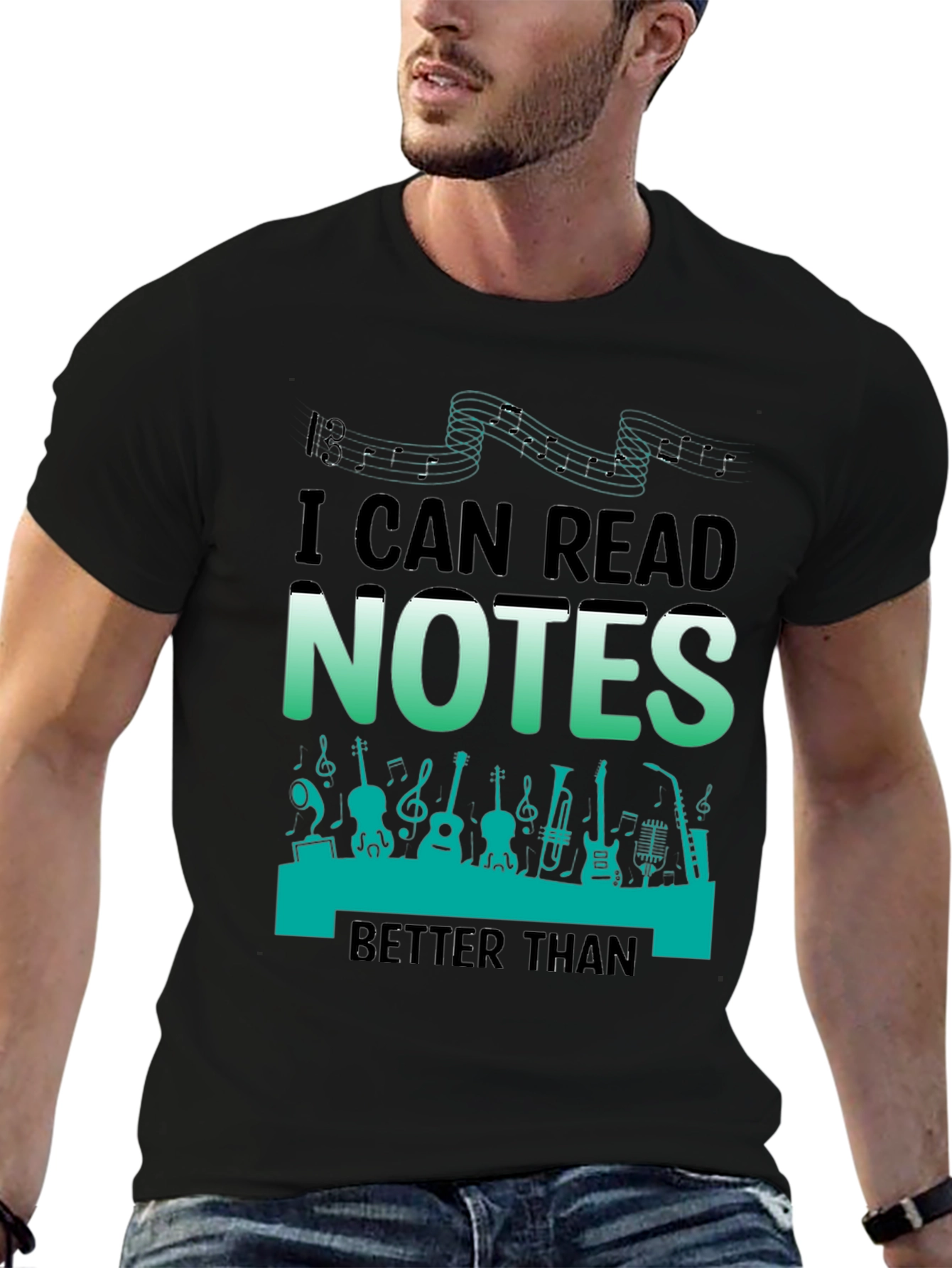 Music Notes T-Shirt - Read Music Better Than...