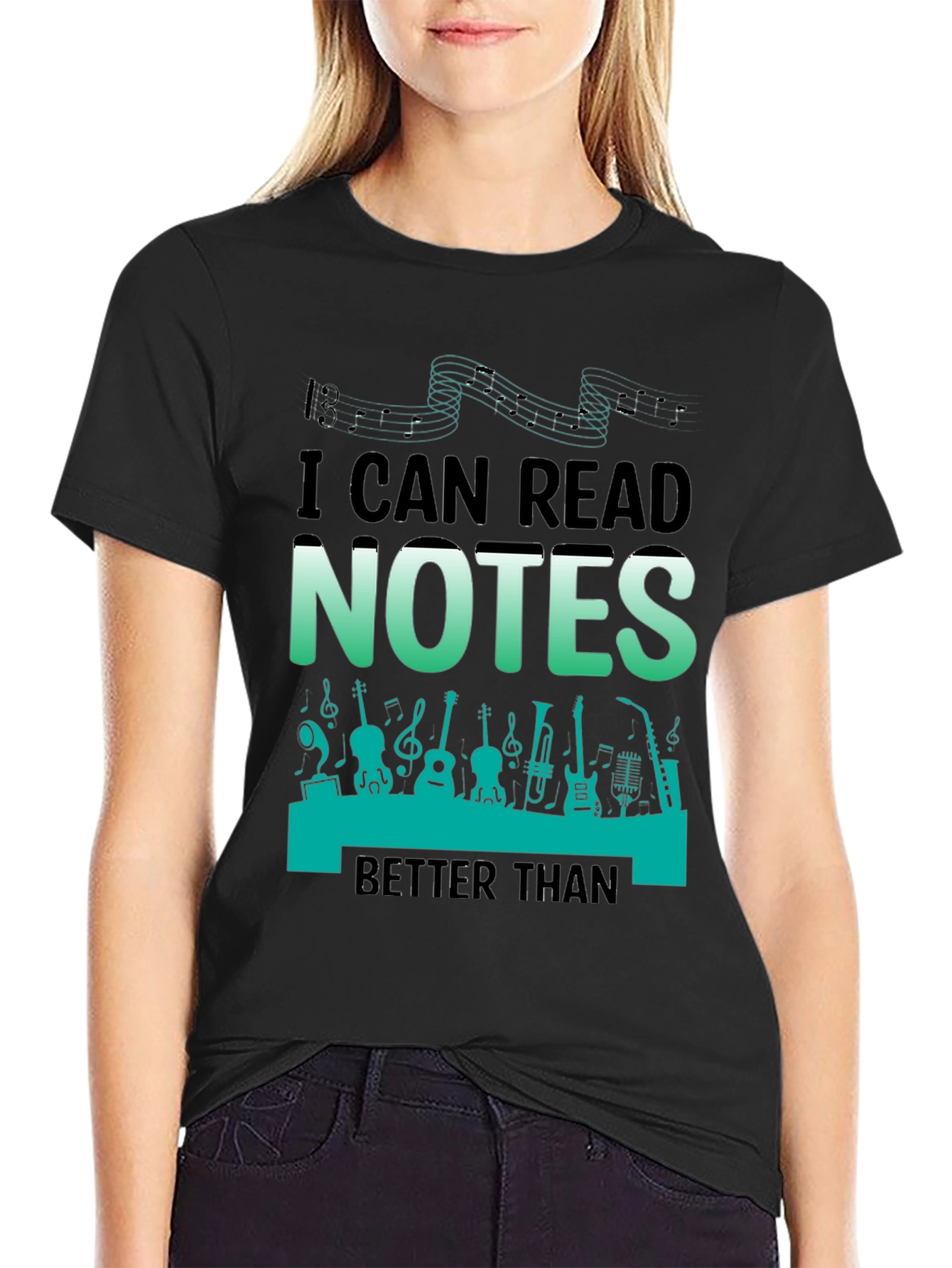 Music Notes T-Shirt - Read Music Better Than...