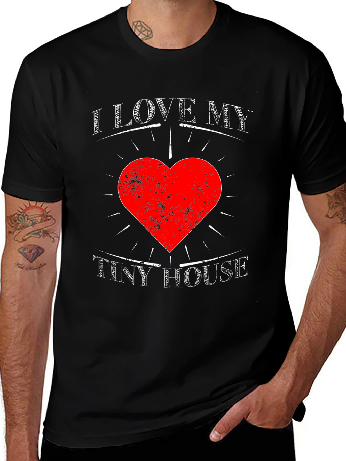 I Love My Tiny House T-Shirt - Heart Graphic