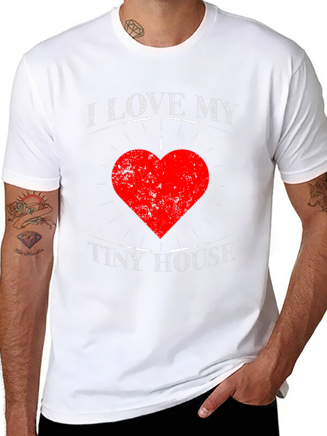 I Love My Tiny House T-Shirt - Heart Graphic