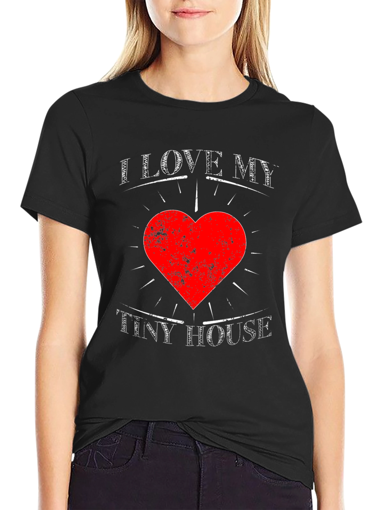 I Love My Tiny House T-Shirt - Heart Graphic
