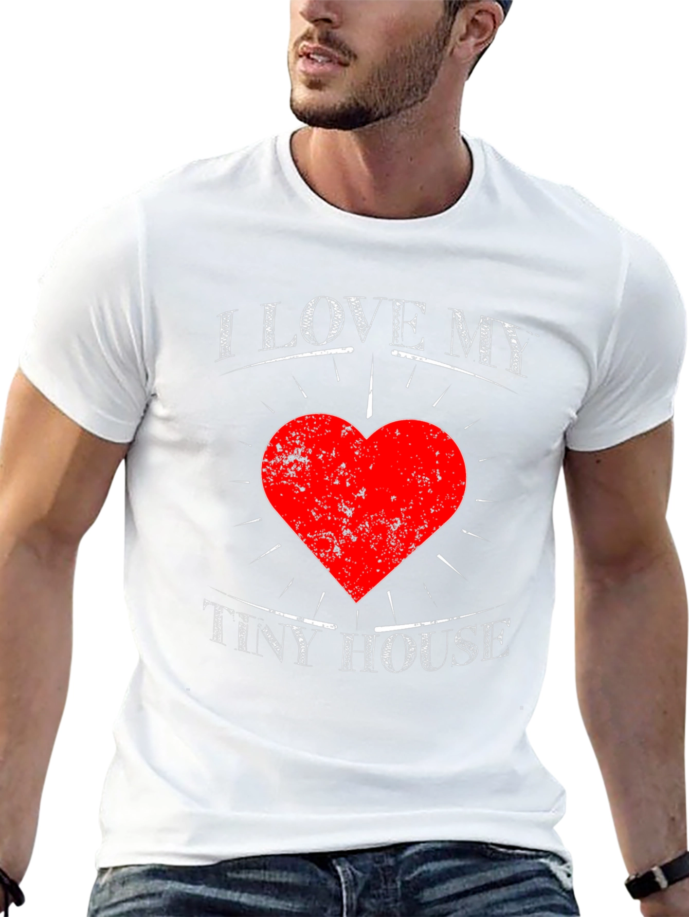 I Love My Tiny House T-Shirt - Heart Graphic