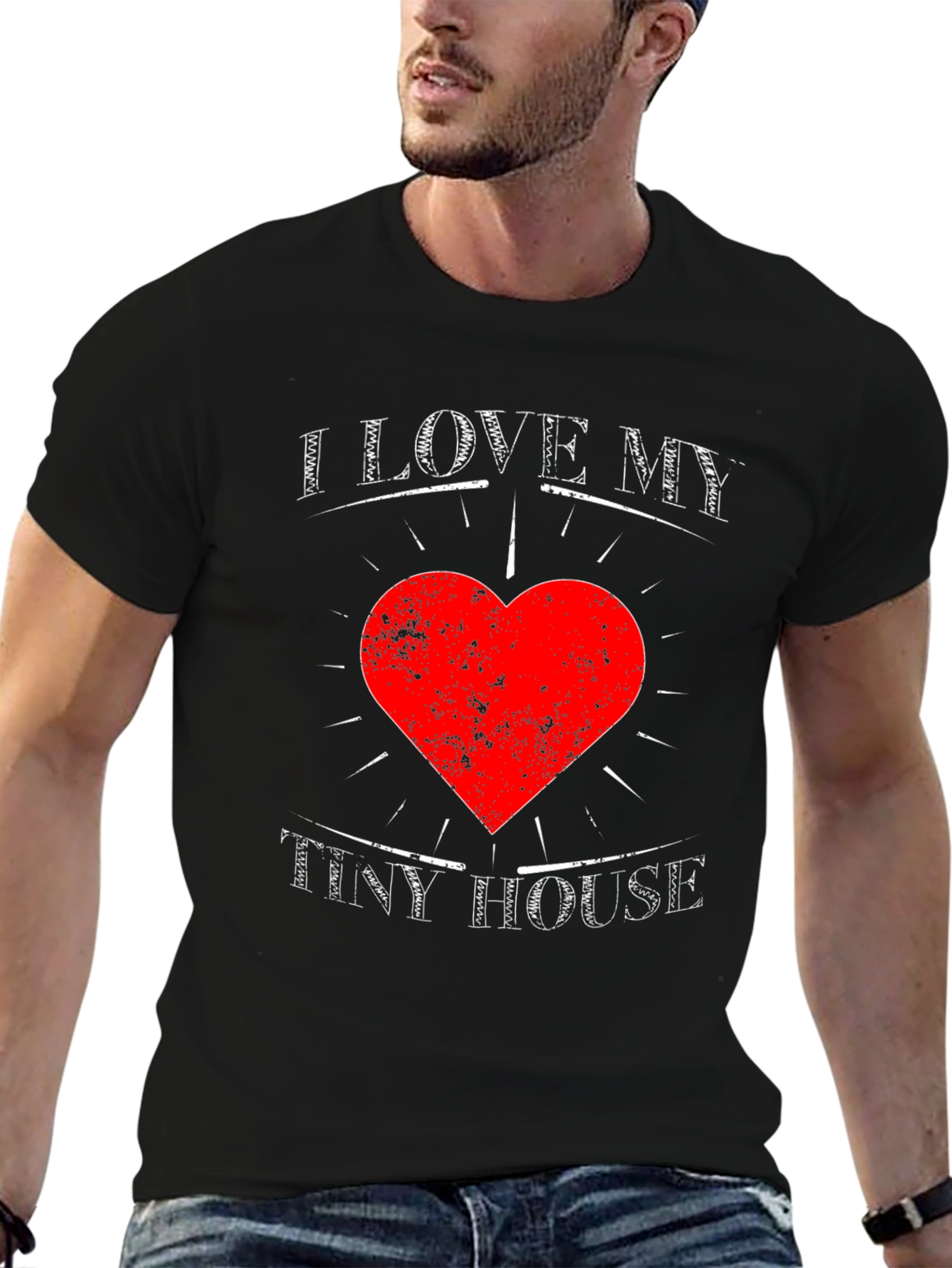 I Love My Tiny House T-Shirt - Heart Graphic
