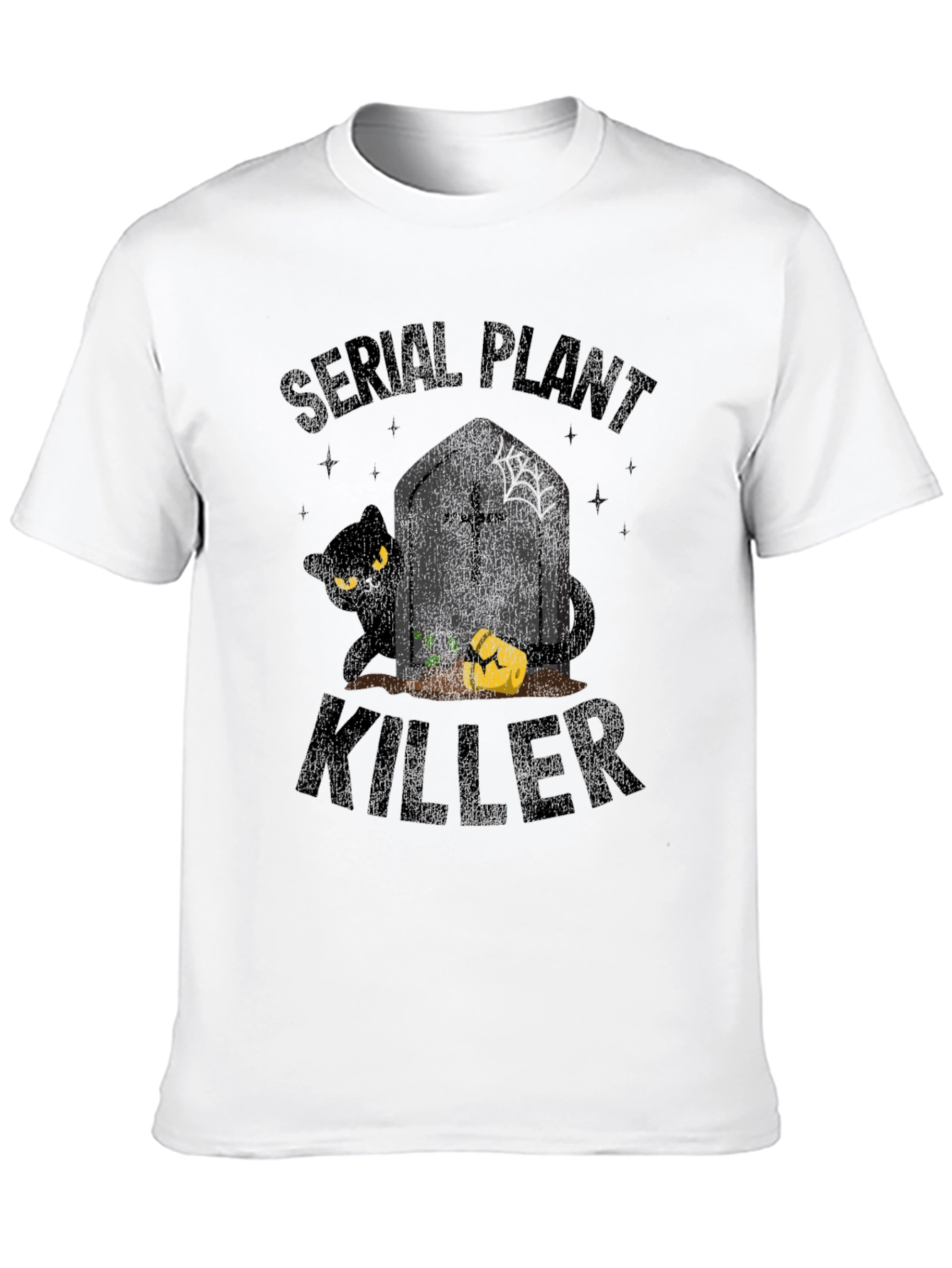 Serial Plant Killer T-Shirt - Halloween Cat Design