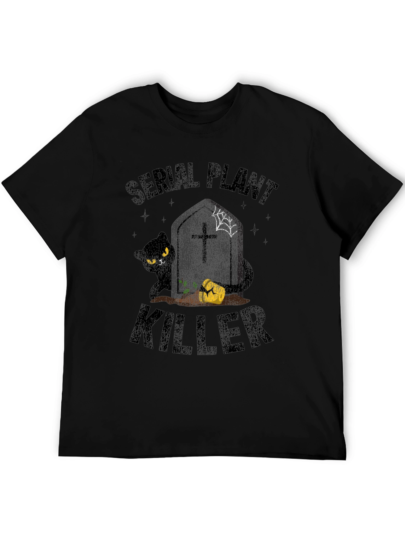Serial Plant Killer T-Shirt - Halloween Cat Design