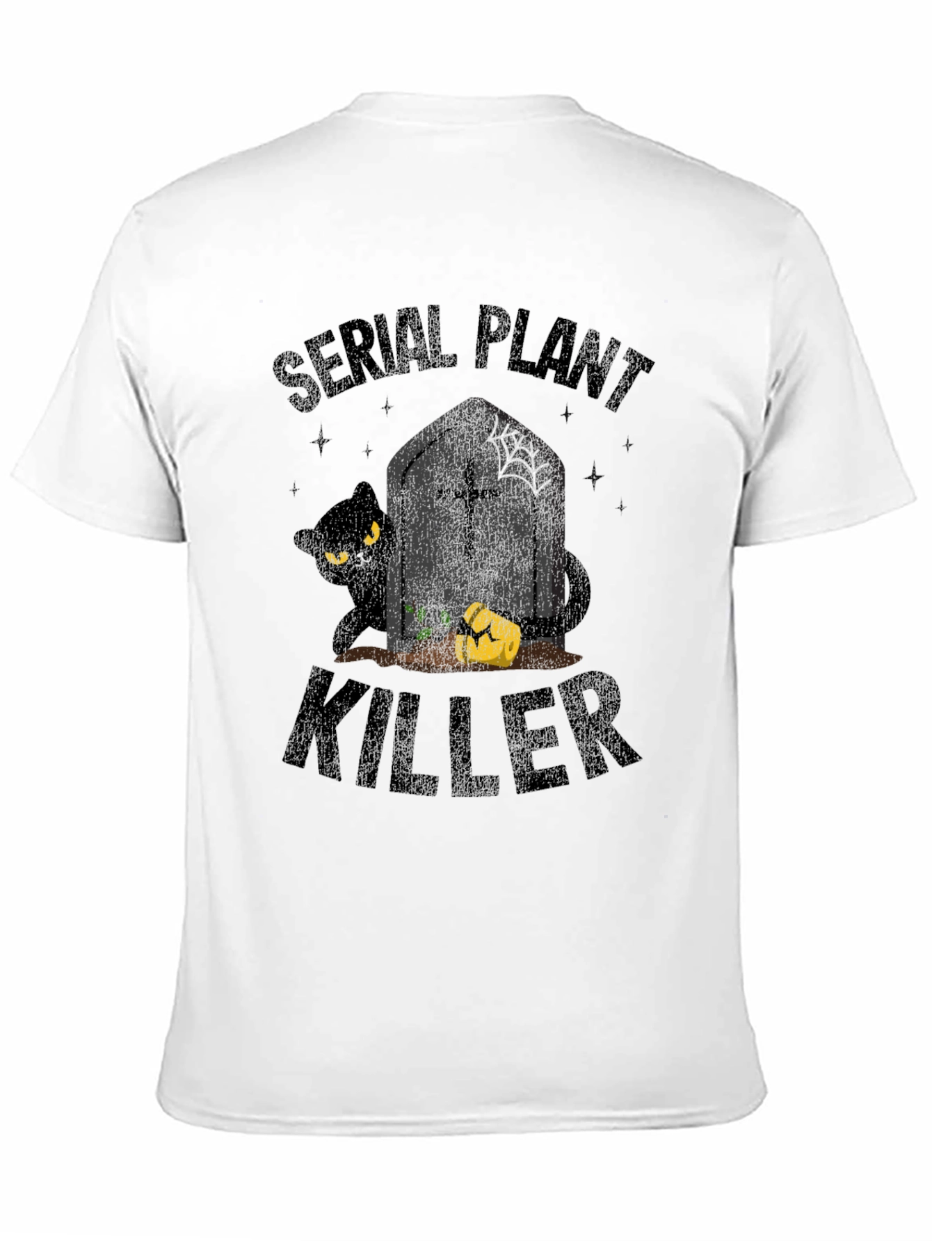 Serial Plant Killer T-Shirt - Halloween Cat Design