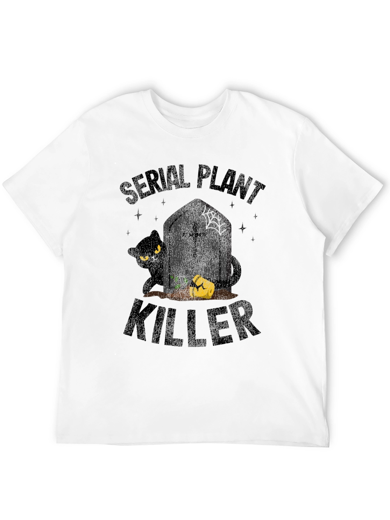 Serial Plant Killer T-Shirt - Halloween Cat Design