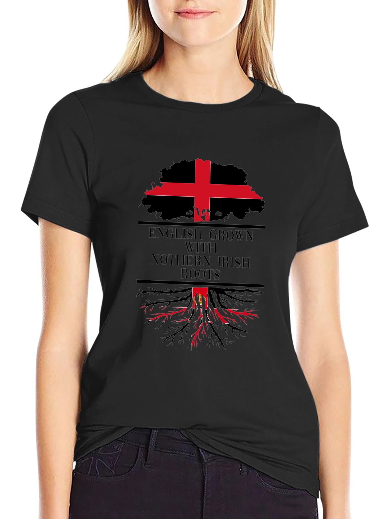English Grown with Irish Roots T-Shirt