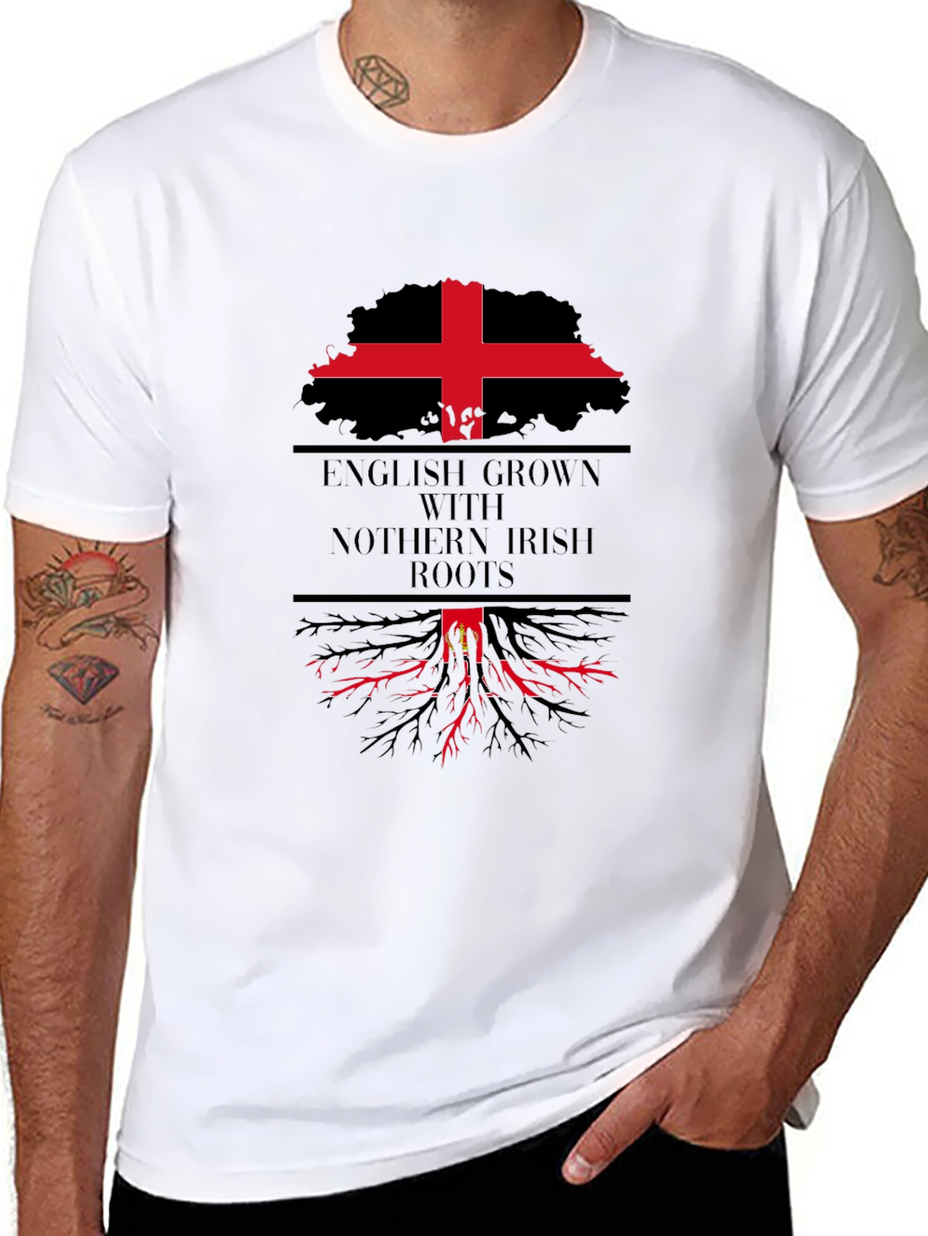 English Grown with Irish Roots T-Shirt