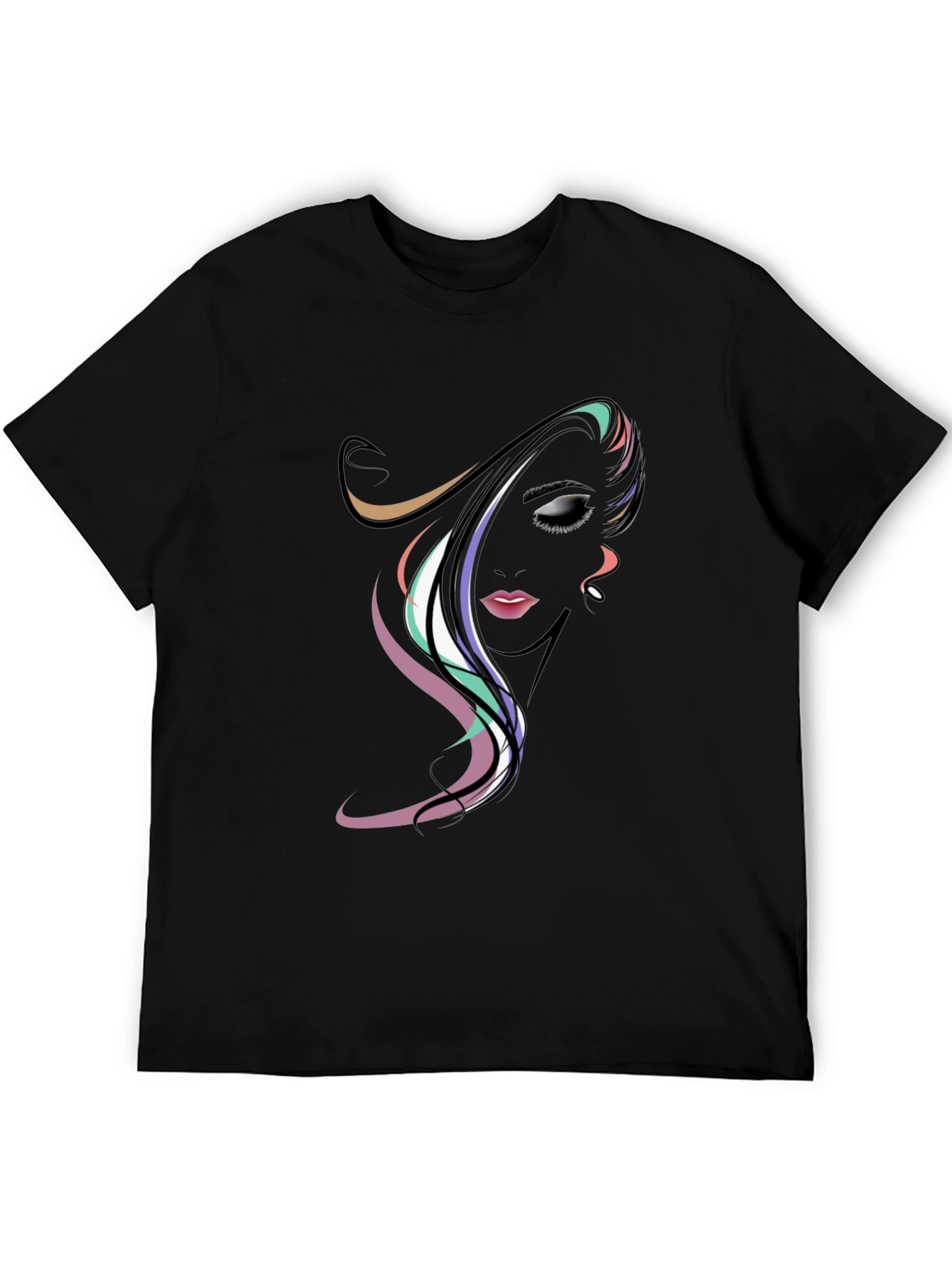 Stylish Abstract Woman Graphic Tee