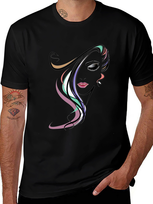 Stylish Abstract Woman Graphic Tee