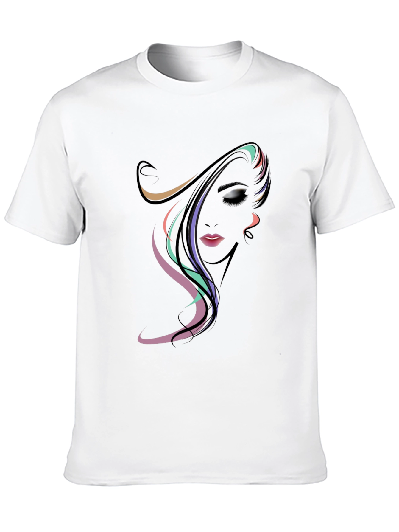 Stylish Abstract Woman Graphic Tee
