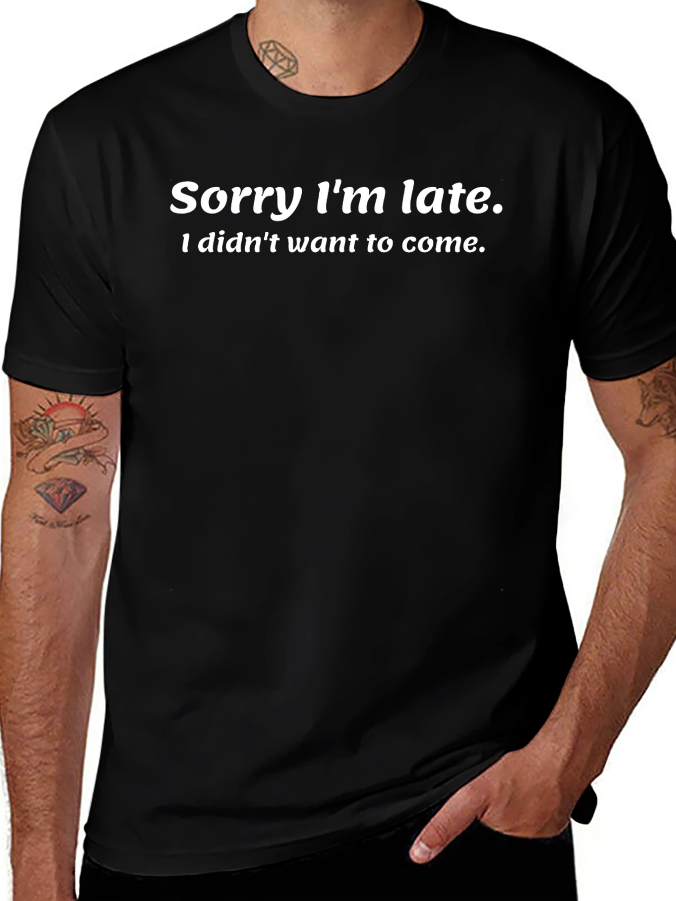 Funny Sorry Im Late Graphic Tee