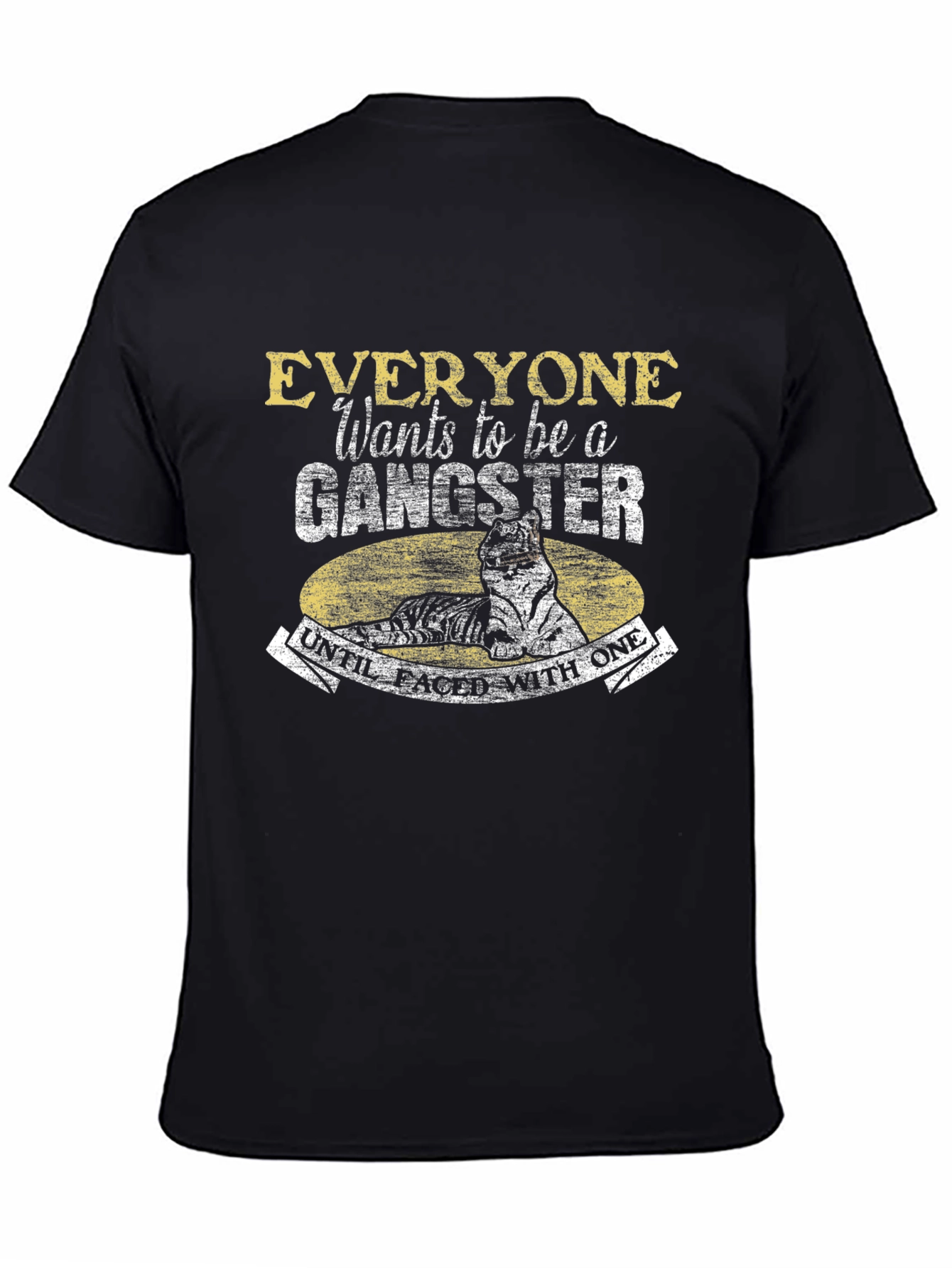Gangster Cat Graphic T-Shirt