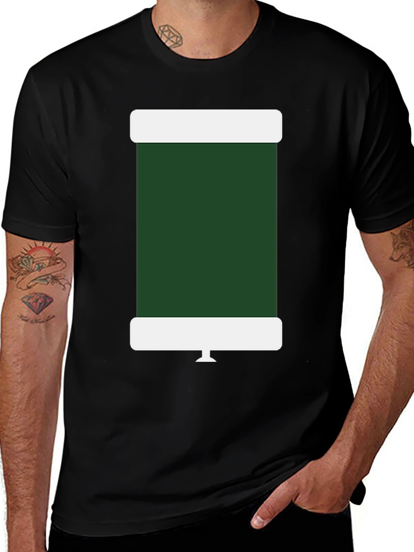 Retro TV Graphic Tee - Black Short Sleeve