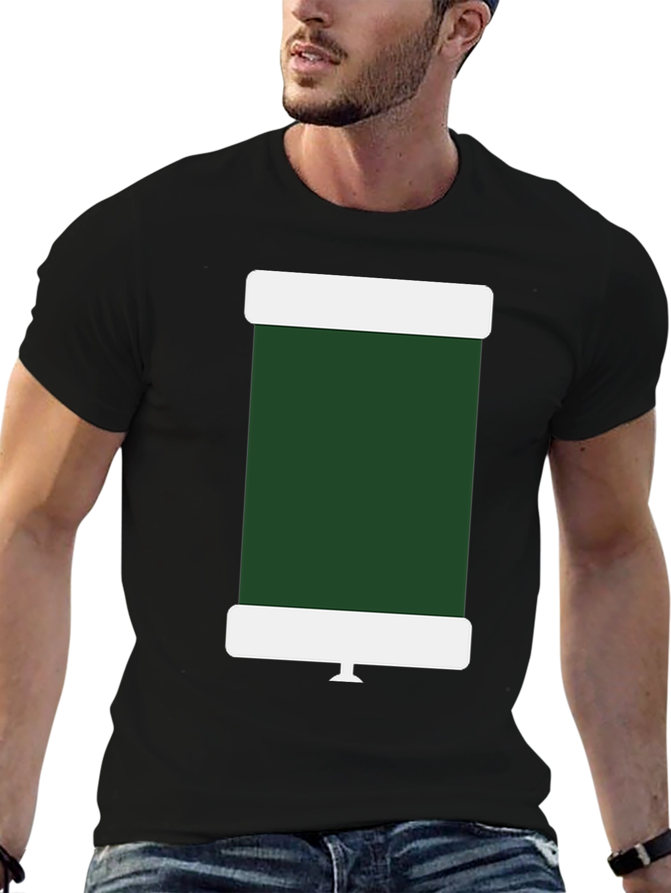 Retro TV Graphic Tee - Black Short Sleeve