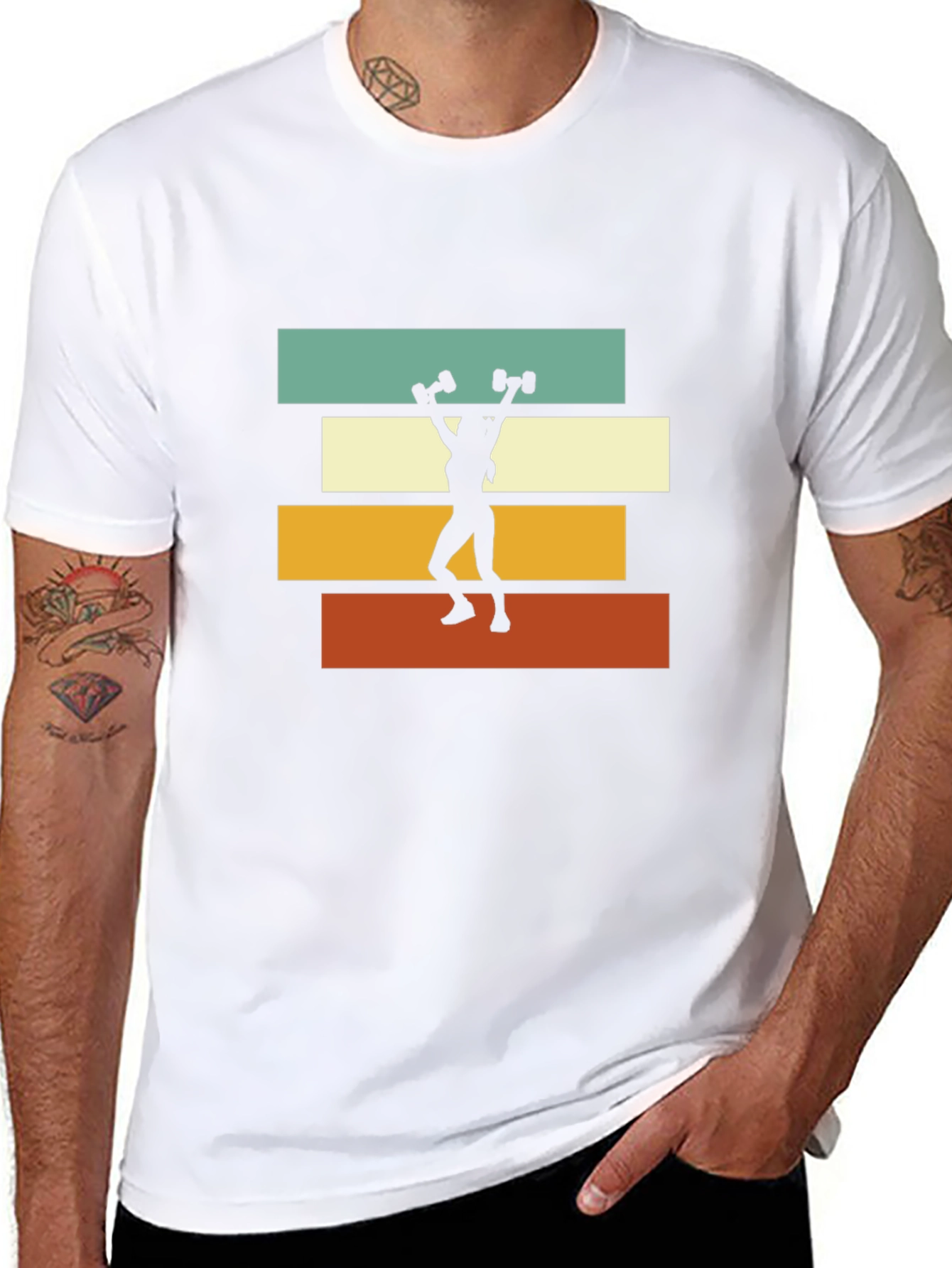 Retro Workout T-Shirt - Female Lifter Design