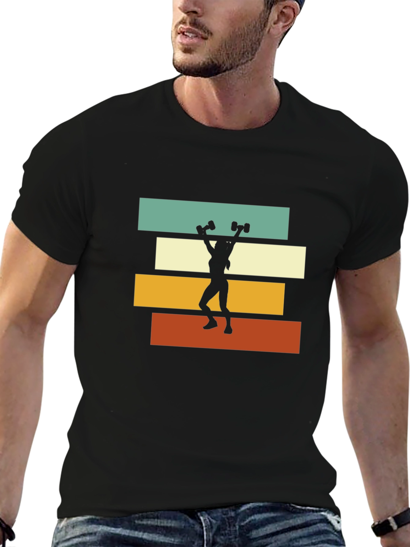 Retro Workout T-Shirt - Female Lifter Design