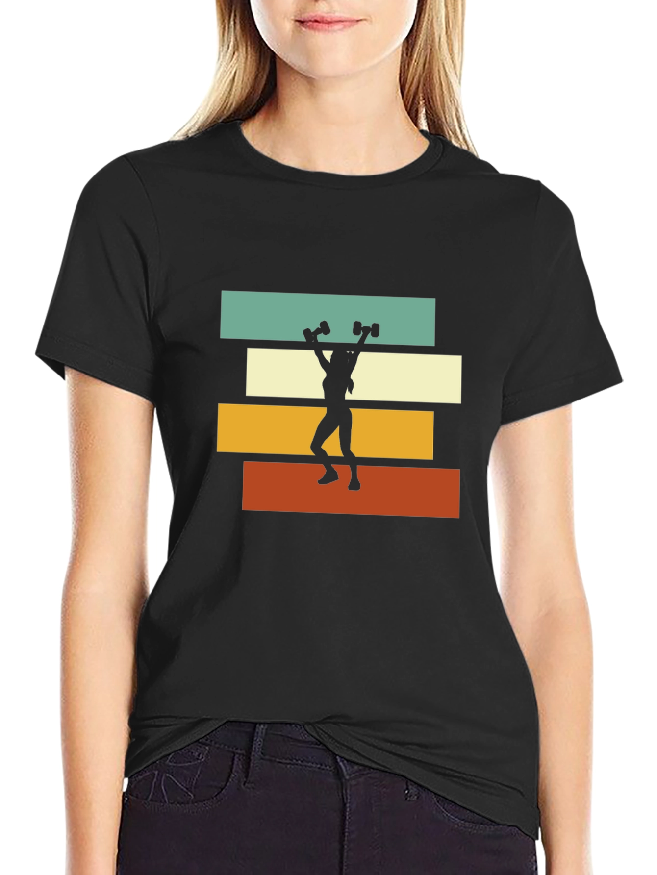 Retro Workout T-Shirt - Female Lifter Design