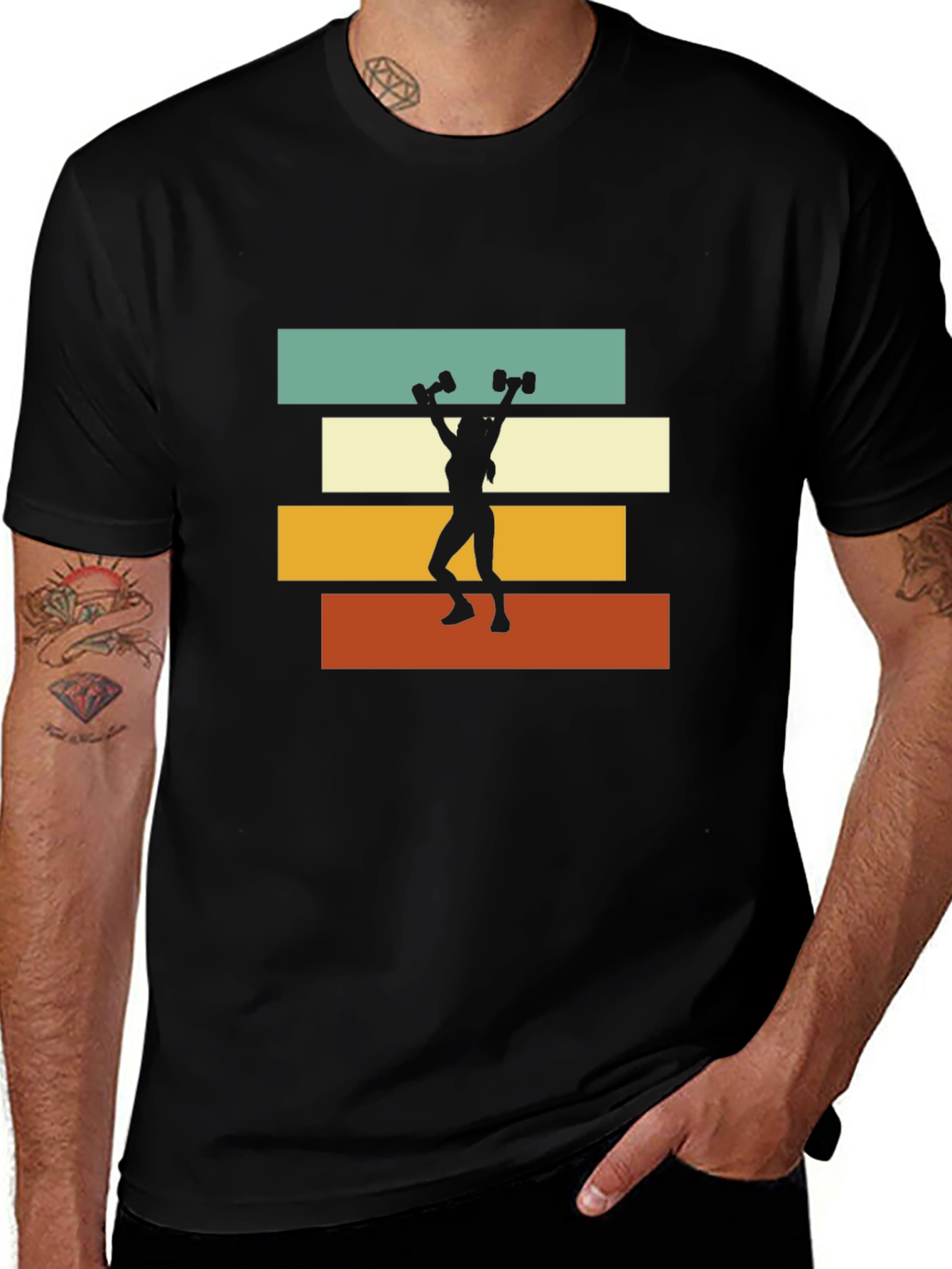 Retro Workout T-Shirt - Female Lifter Design