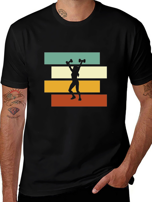 Retro Workout T-Shirt - Female Lifter Design