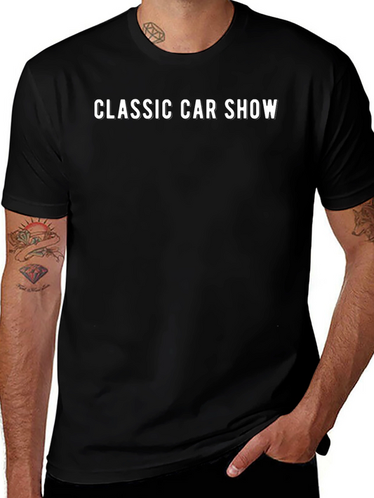 Classic Car Show Tee - Mens Black Short Sleeve