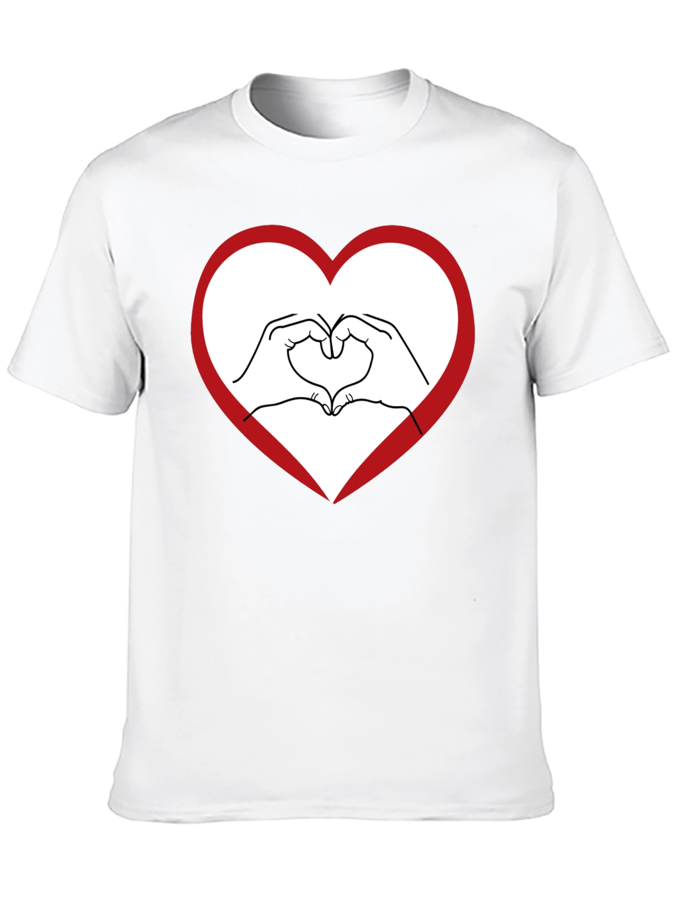 Heart Hands Graphic Tee - Express Your Love