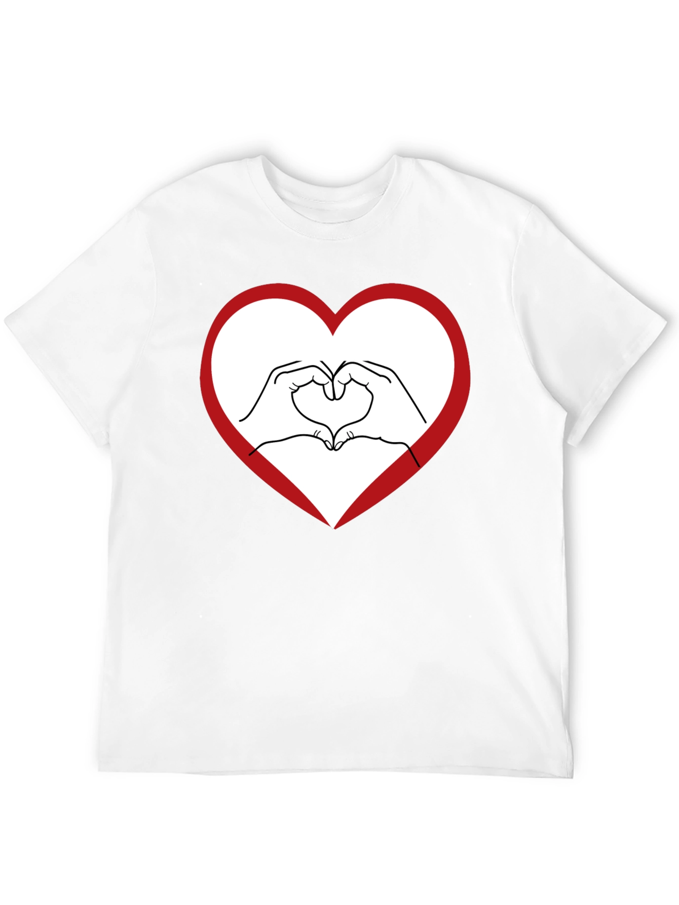Heart Hands Graphic Tee - Express Your Love