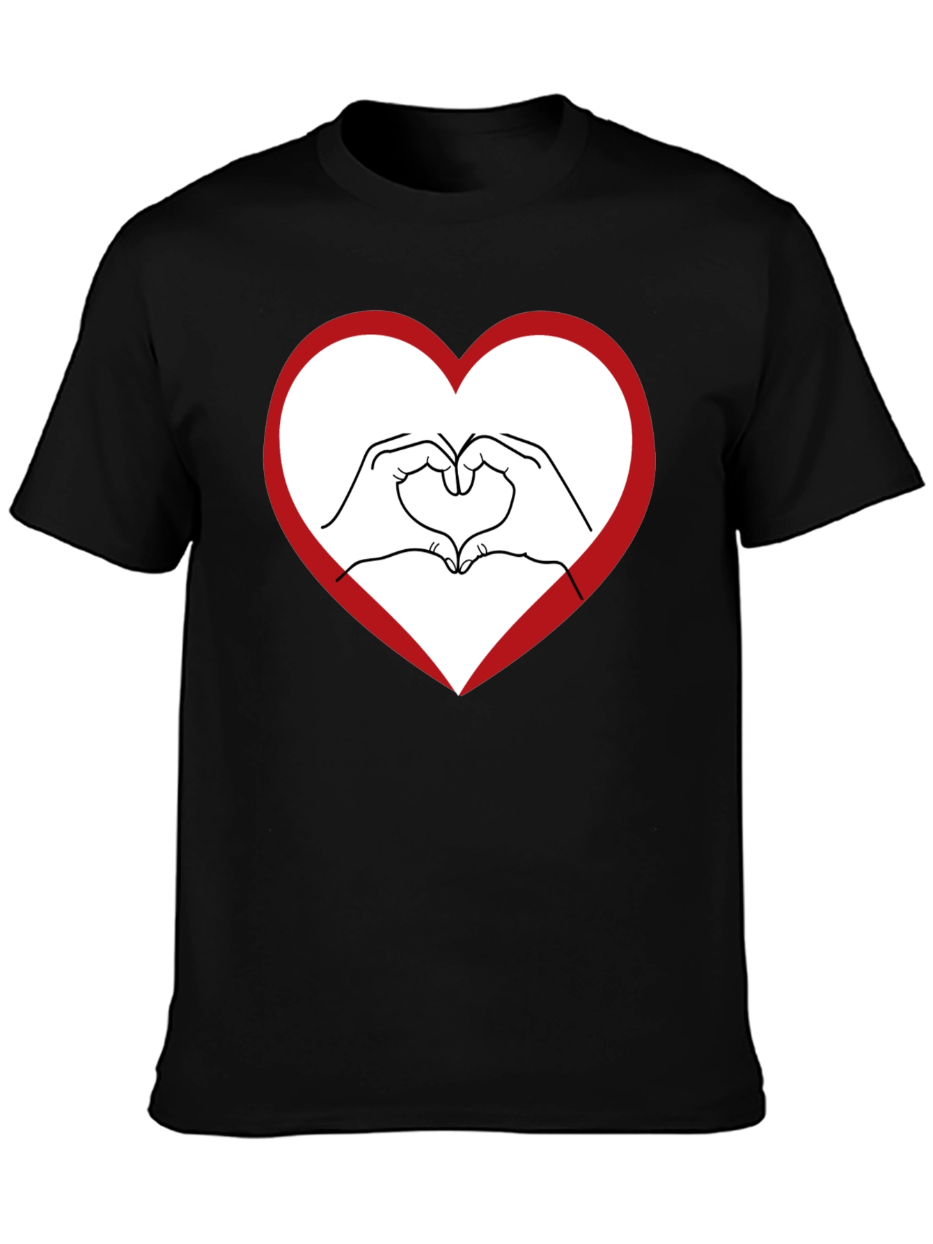 Heart Hands Graphic Tee - Express Your Love