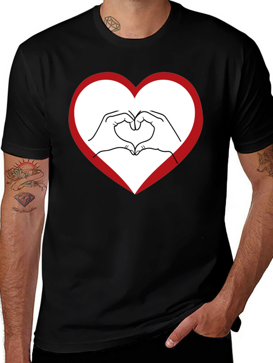 Heart Hands Graphic Tee - Express Your Love