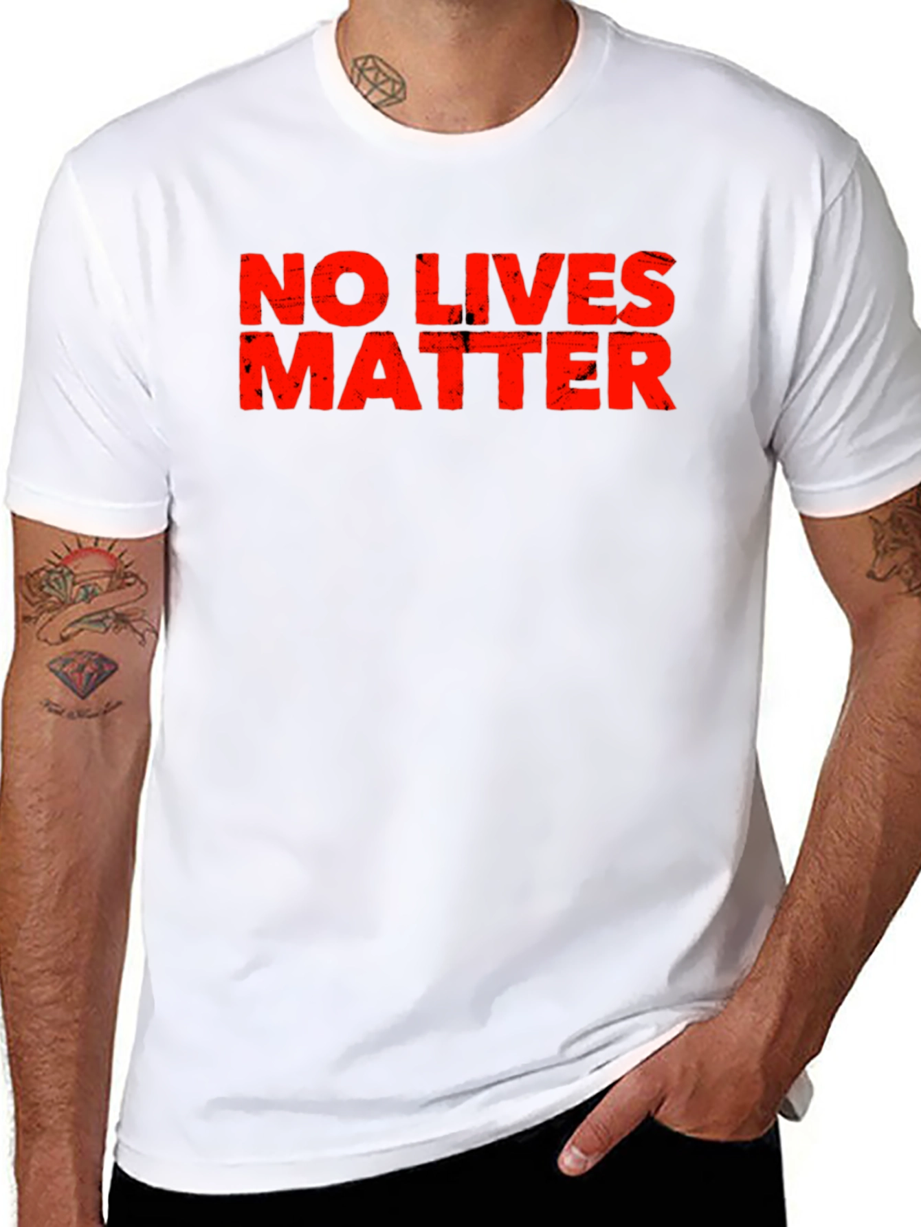 Distressed No Lives Matter Black T-Shirt