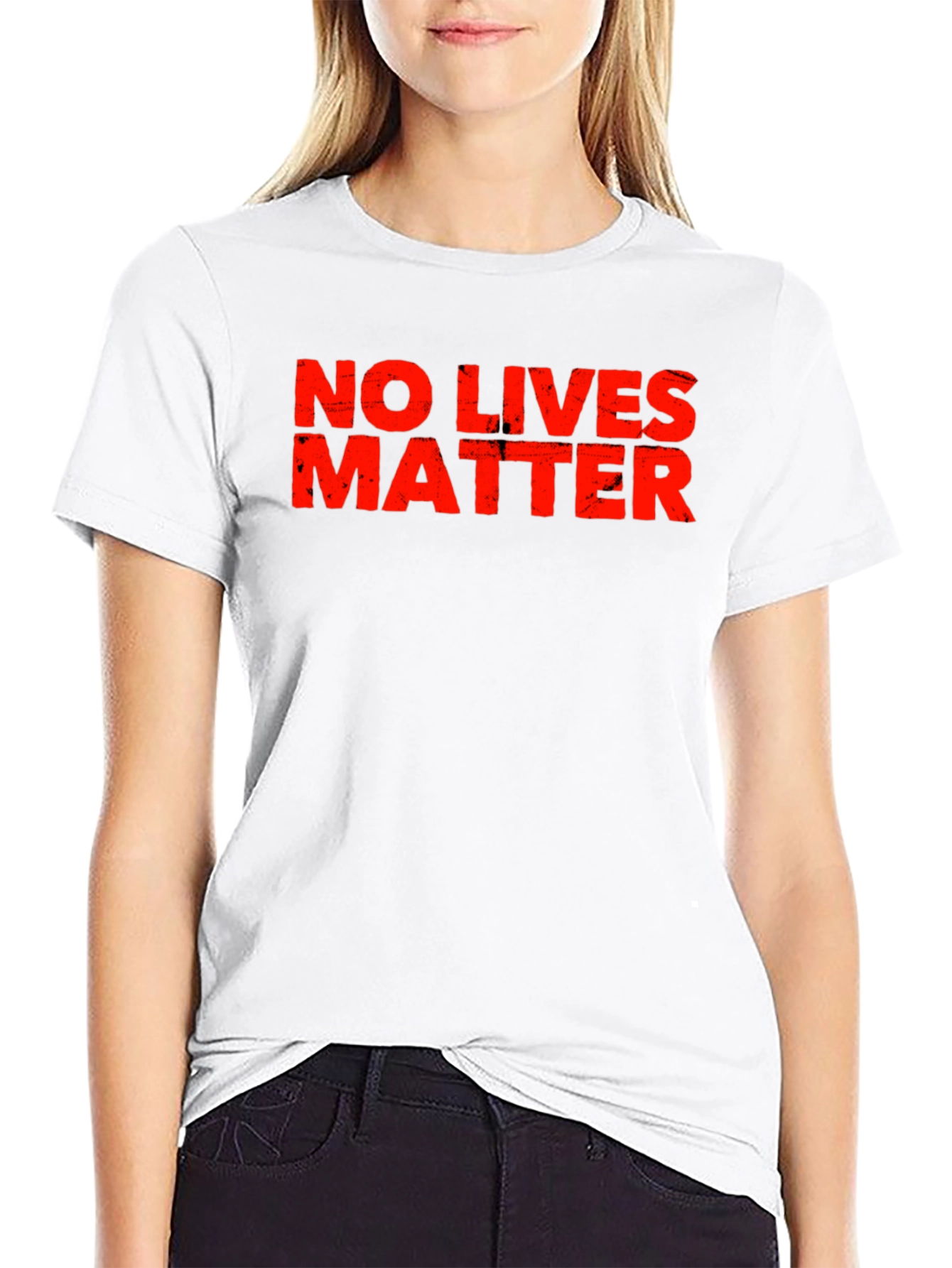 Distressed No Lives Matter Black T-Shirt