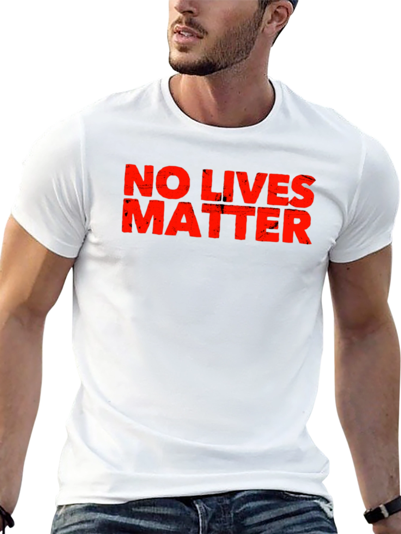 Distressed No Lives Matter Black T-Shirt