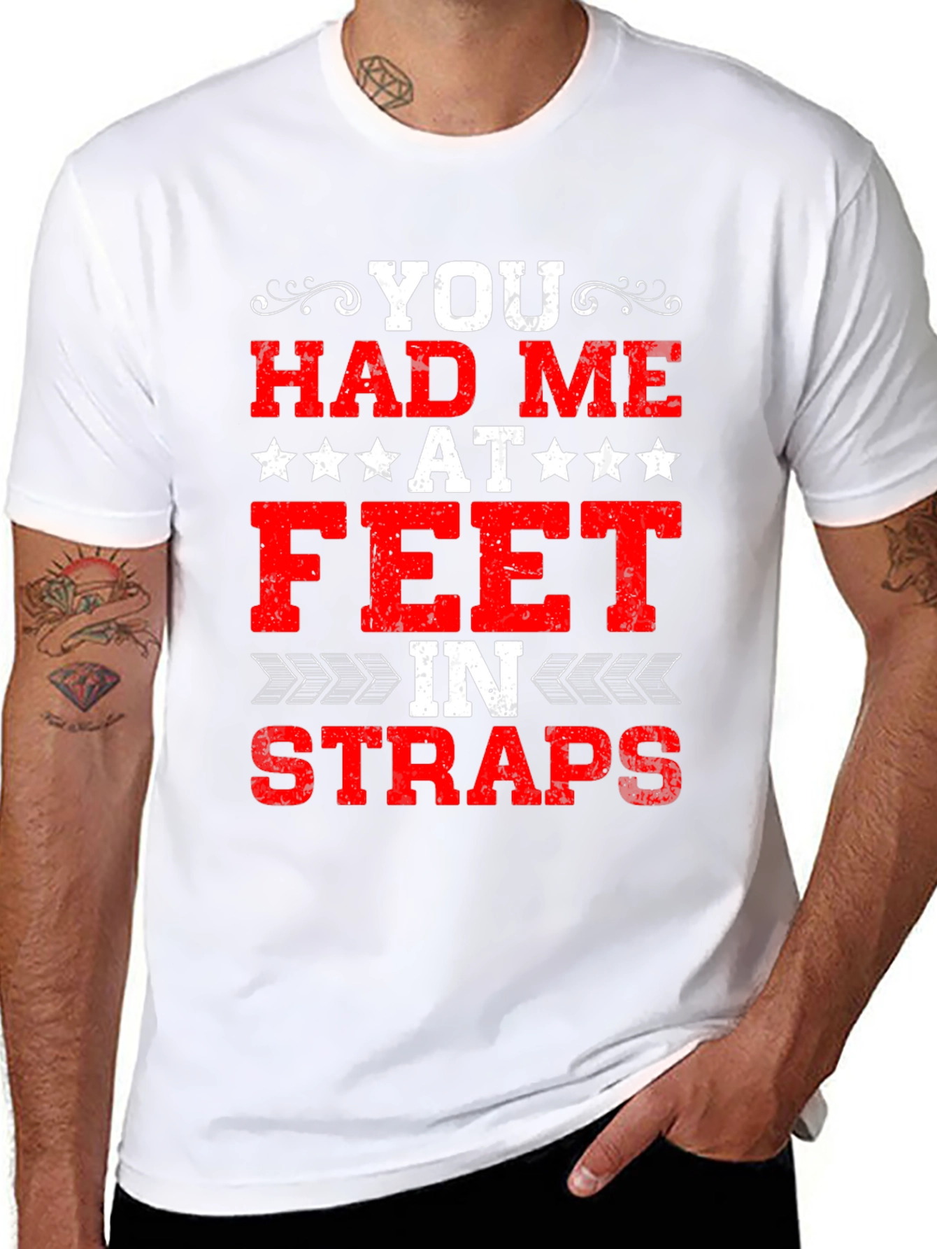 You Had Me At Feet In Straps Graphic Tee