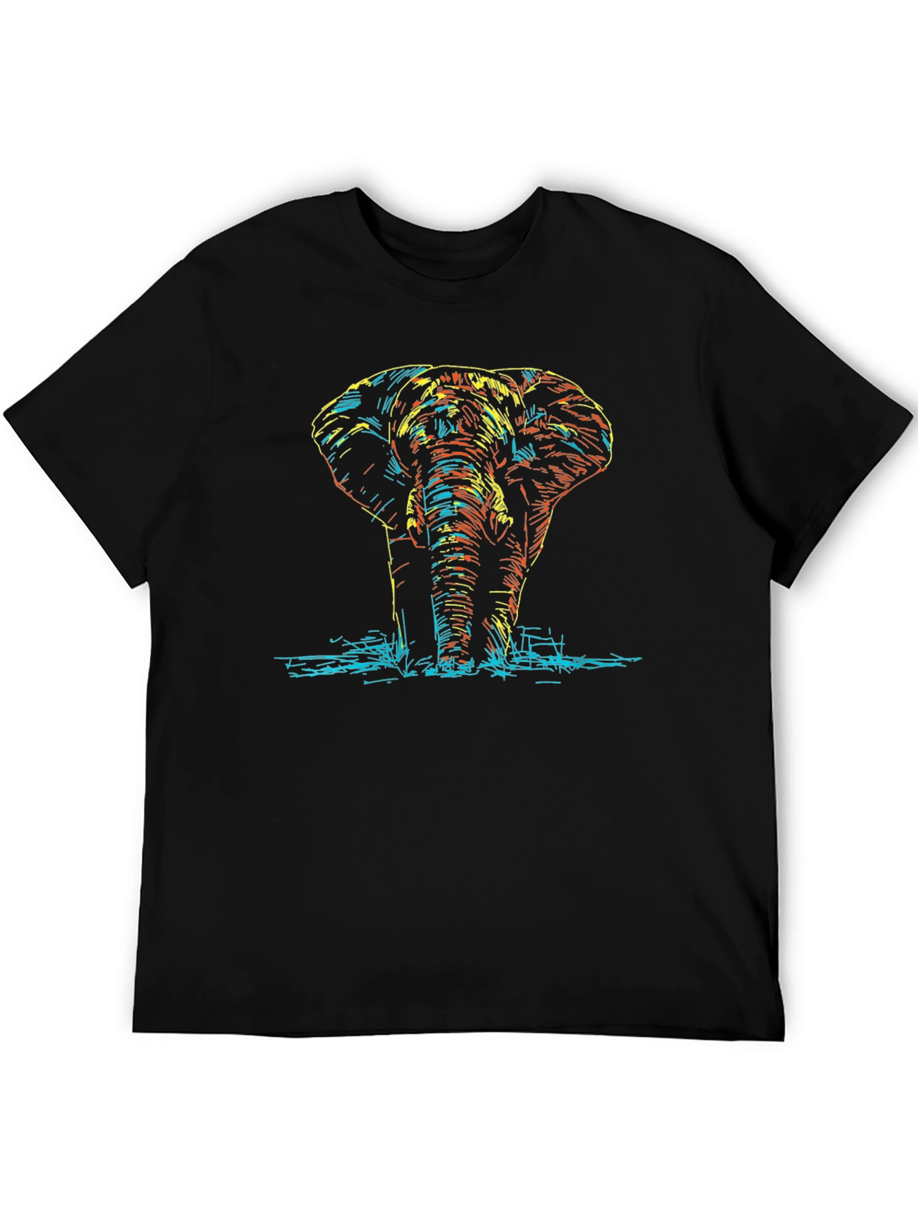 Elephant Graphic Black T-Shirt
