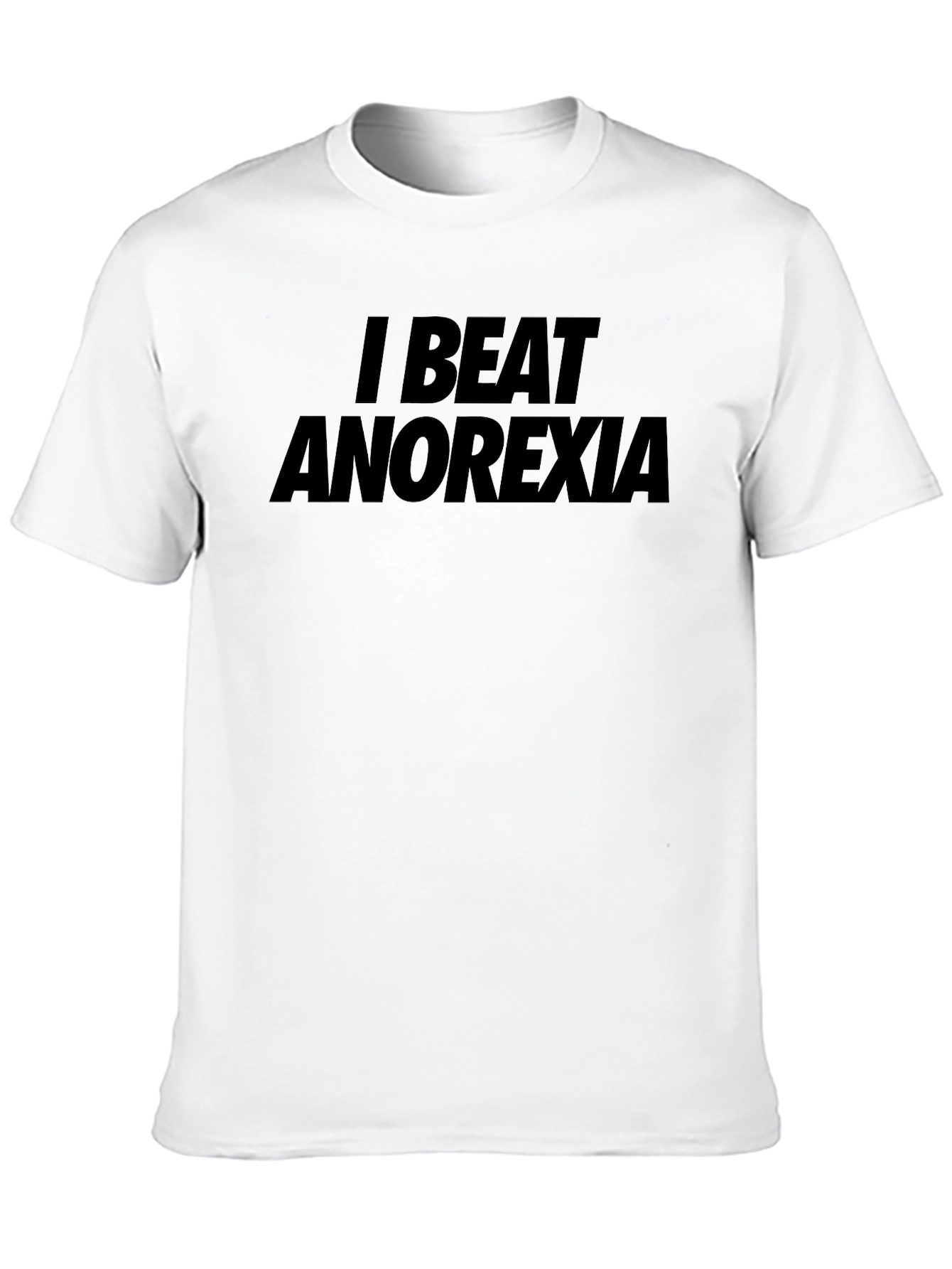 I Beat Anorexia Black T-Shirt
