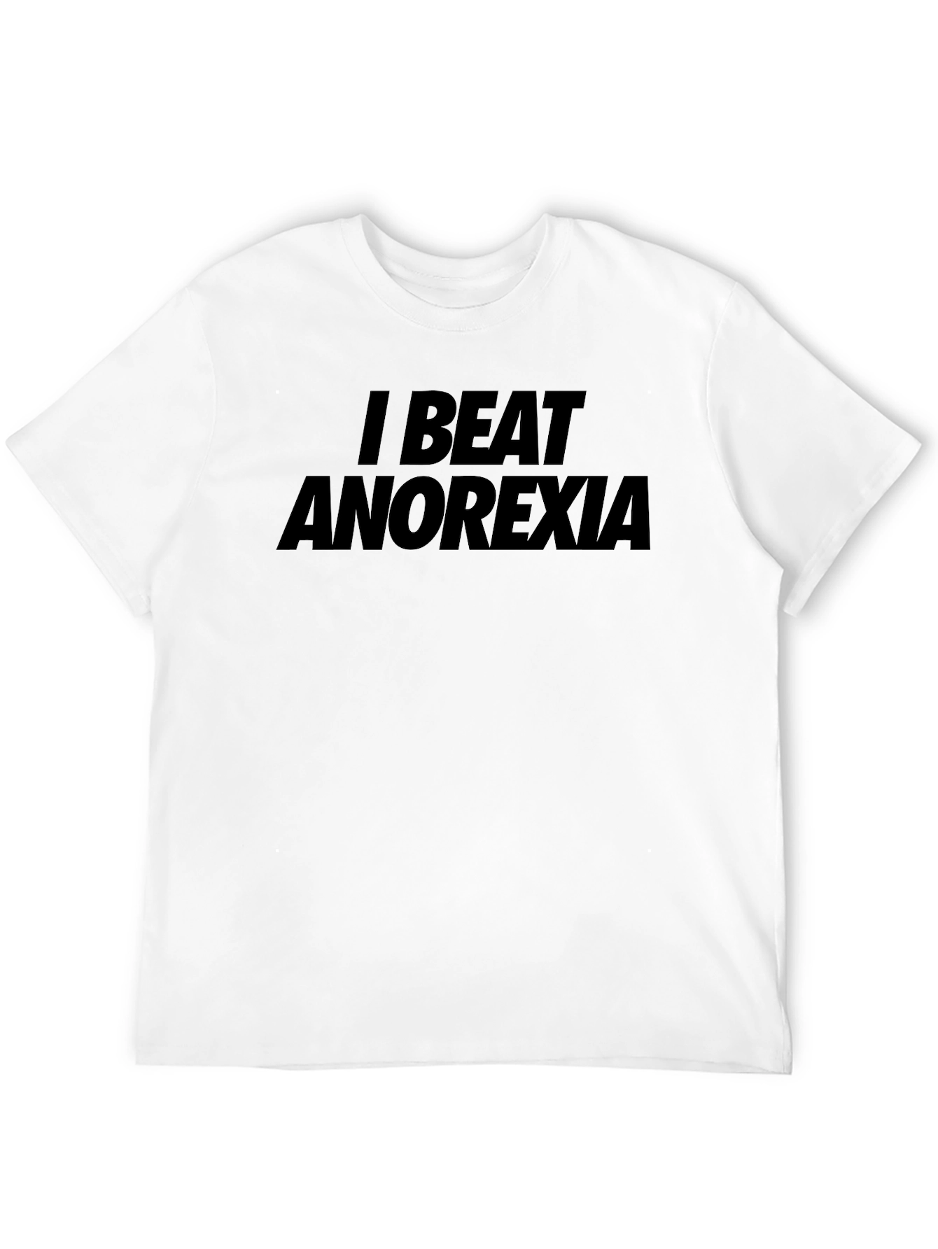 I Beat Anorexia Black T-Shirt