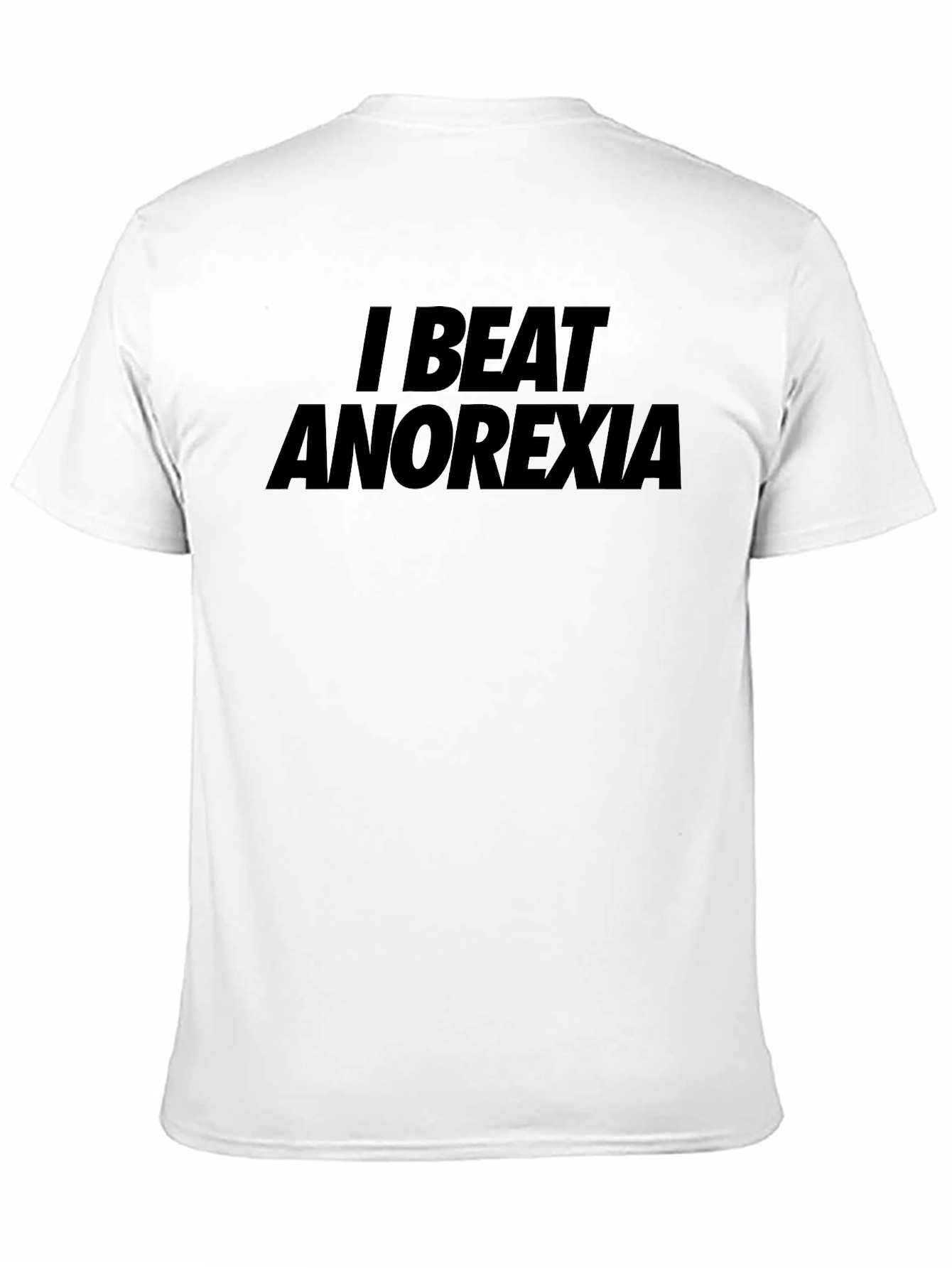 I Beat Anorexia Black T-Shirt