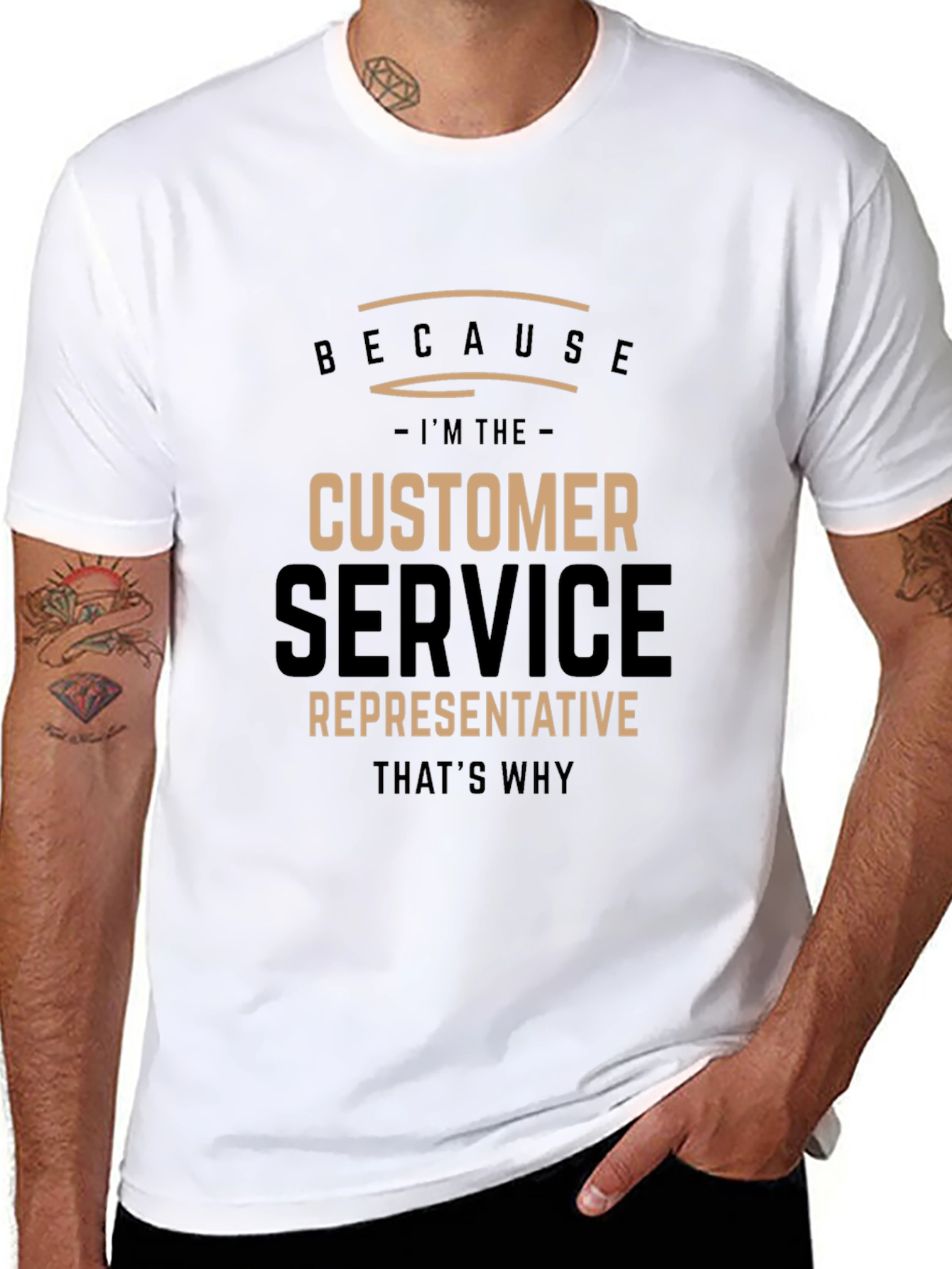 Customer Service Representative Black T-Shirt