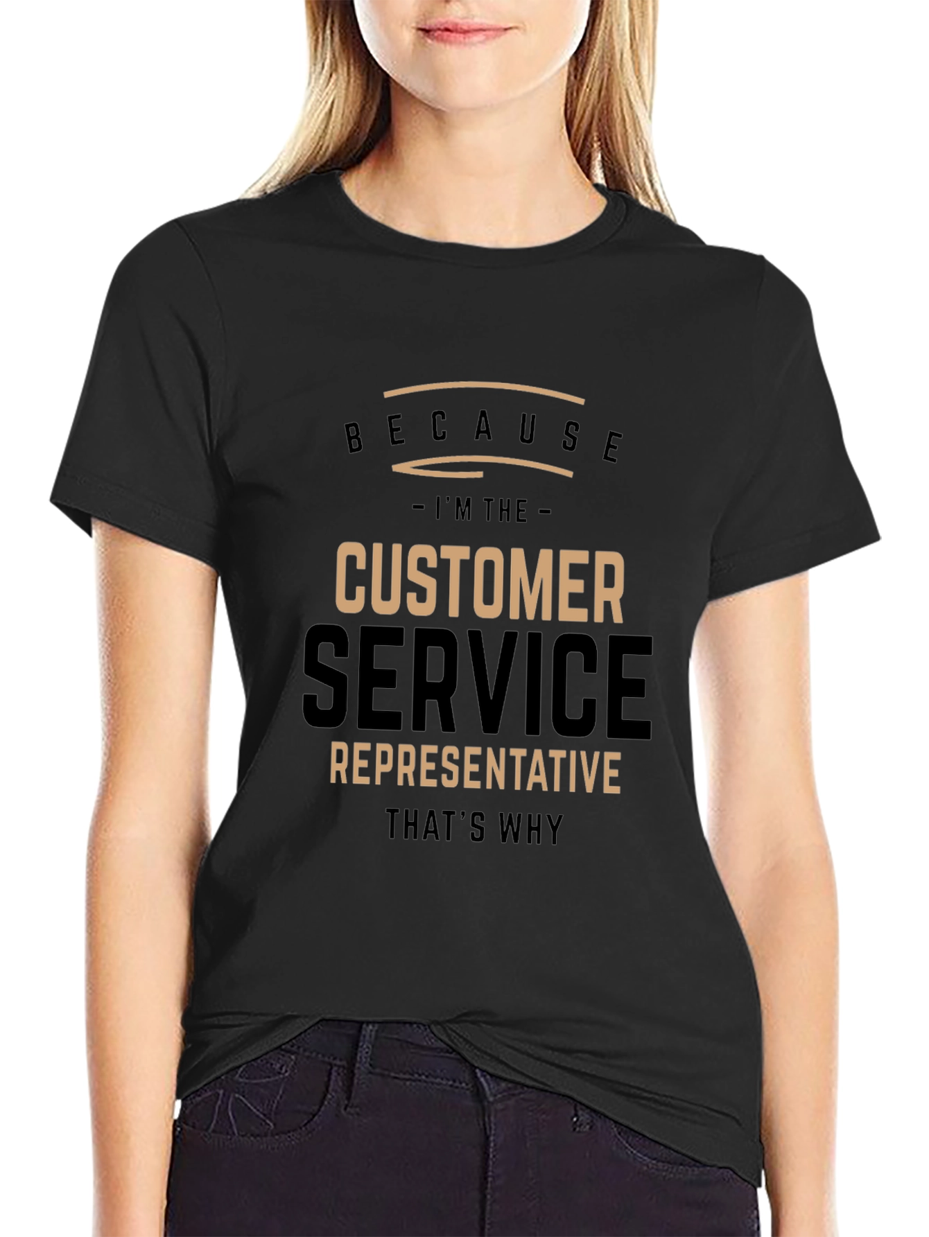 Customer Service Representative Black T-Shirt