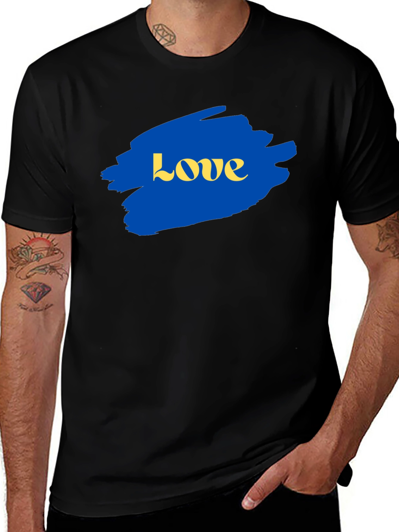 Love Ukraine Black T-Shirt