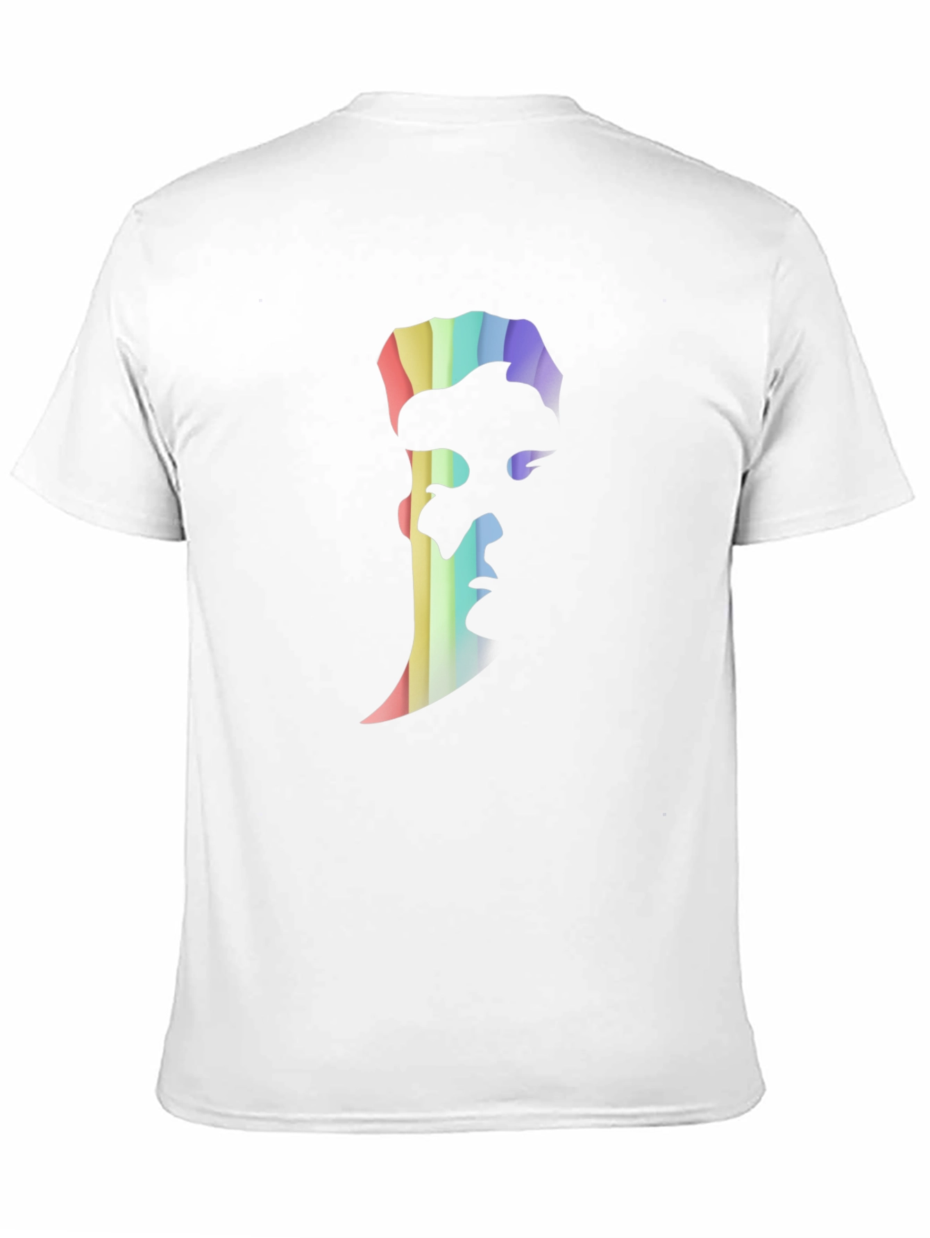 Rainbow Silhouette Graphic Tee - Modern Black T-Shirt