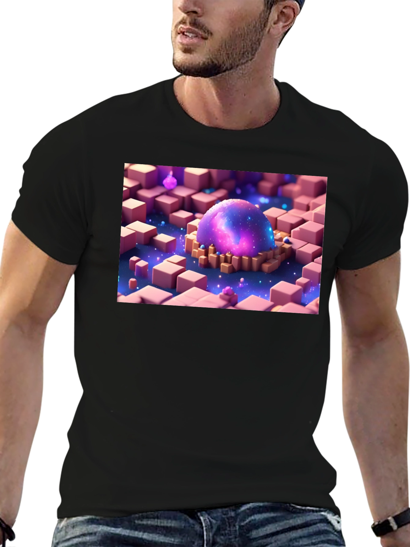 Galaxy Cube T-Shirt - Unique Graphic Tee