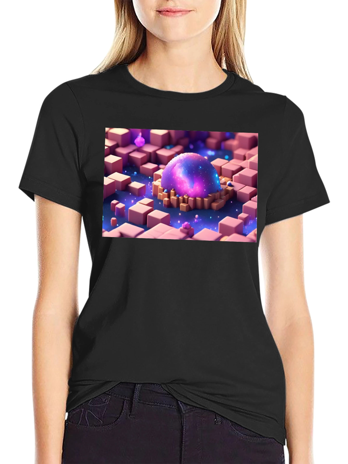 Galaxy Cube T-Shirt - Unique Graphic Tee