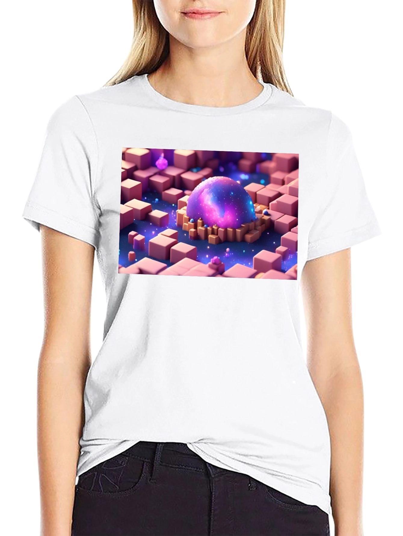 Galaxy Cube T-Shirt - Unique Graphic Tee