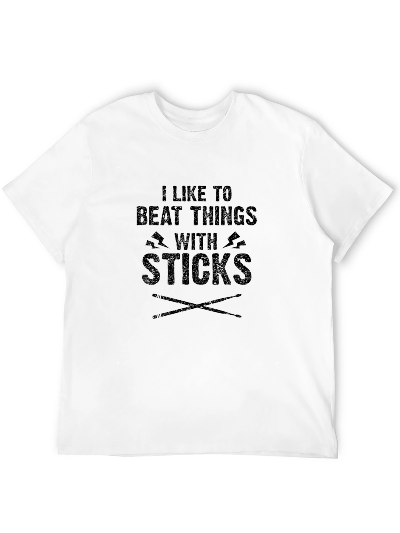 I Like to Beat Things With Sticks Drummer T-Shirt