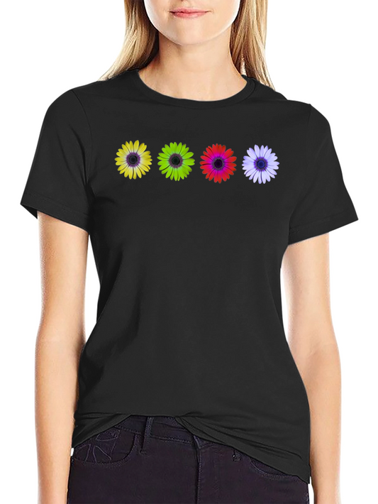 Colorful Daisy T-Shirt - Unique Floral Design