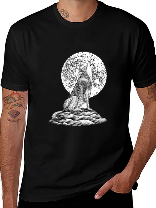 Wolf Moon Graphic Tee - Classic Black