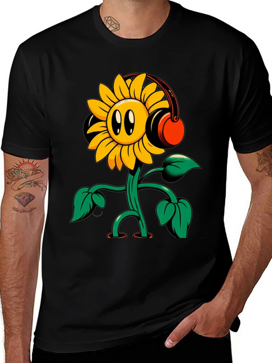 Sunflower Headphone T-Shirt
